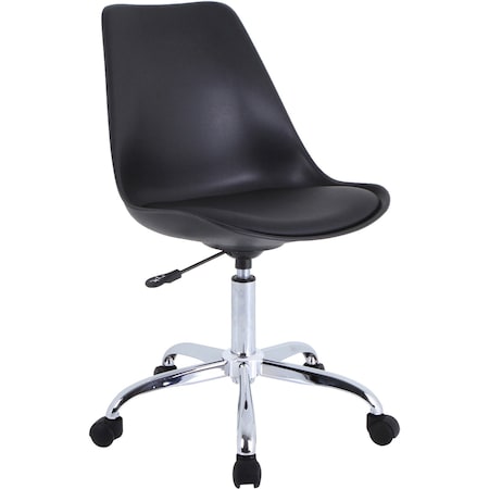 Nusparc Padded Seat Poly Task Chair, Black NPRCH303CNBK